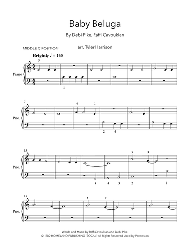 Baby Beluga (arr. Tyler Harrison)