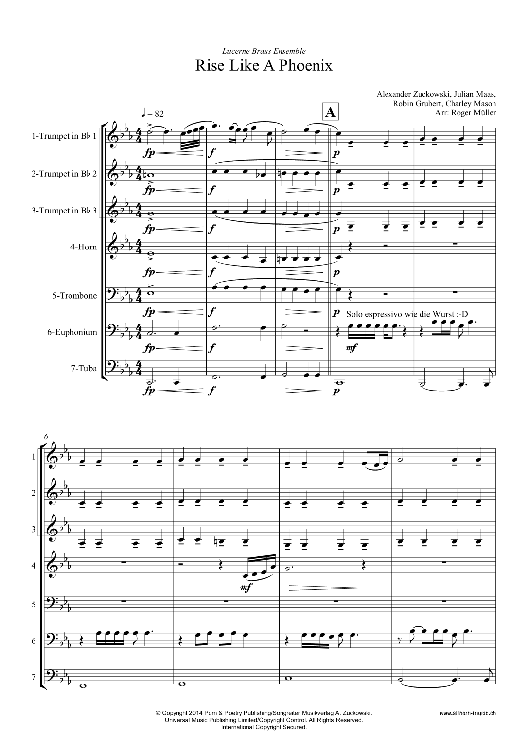 Rise Like A Phoenix (arr. Roger Müller)
