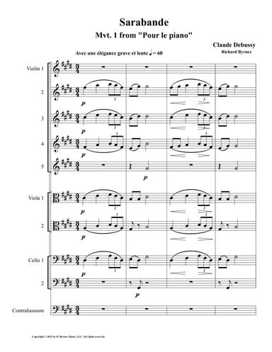 Sarabande (String Nonet + Contrabassoon) (arr. Richard Byrnes)