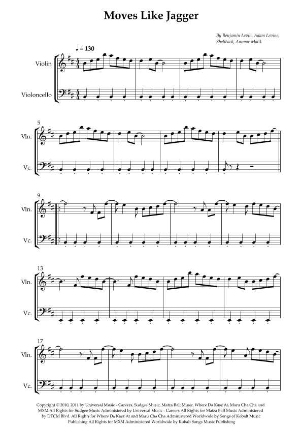 Moves Like Jagger (arr. Wesley S. SIlva)