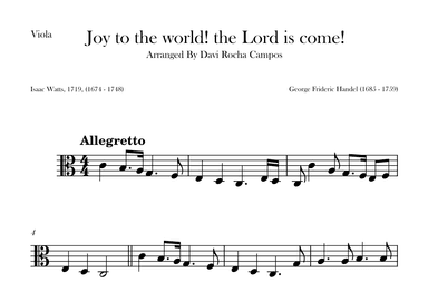 Joy to the world! the Lord is come! (arr. Davi Rocha Campos)