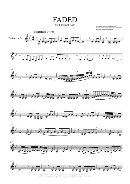 Faded (arr. Ellen Macpherson)