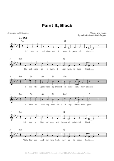 Paint It, Black (arr. R. Salvario)