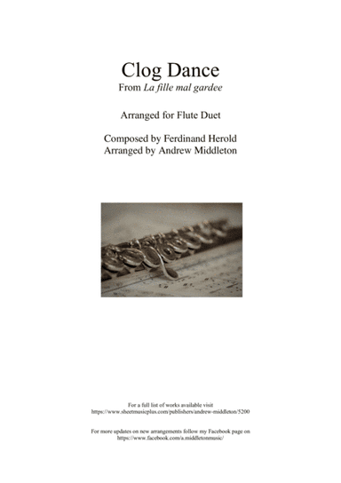 Clog Dance arranged for Flute Duet (arr. Andrew Middleton)