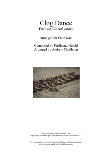 Clog Dance arranged for Flute Duet (arr. Andrew Middleton)