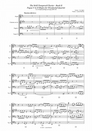 Fugue V - J.S. Bach - The Well-Tempered Clavier Book II - BWV 874 (arr. Lucas Narciso)