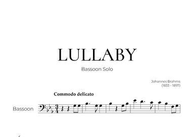 Lullaby (Bassoon Solo) - Johannes Brahms (arr. Pedro Merendi)