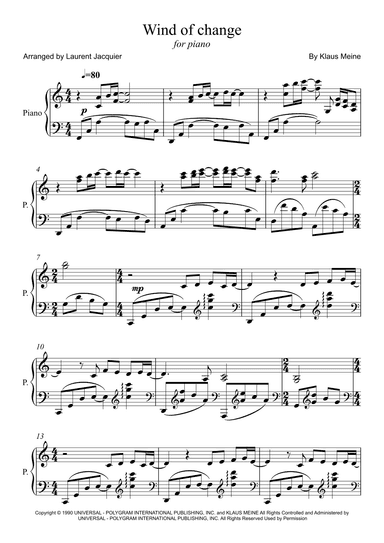 Wind Of Change (arr. Laurent Jacquier)