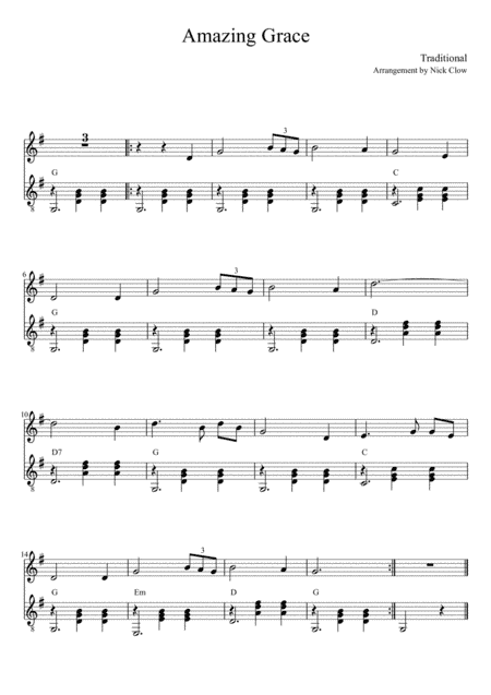 Amazing  Grace (arr. Nick Clow)