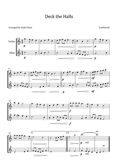 Deck the Halls (arr. André Nusa)