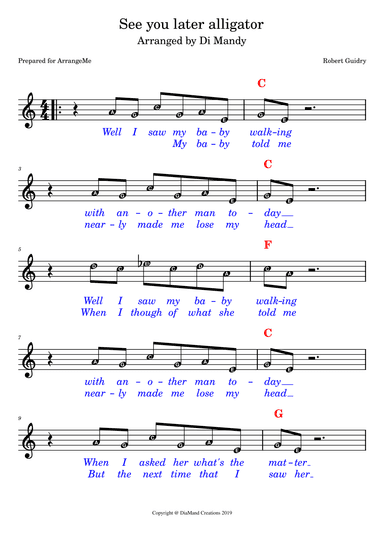 See you later alligator (arr. Di Mandy)
