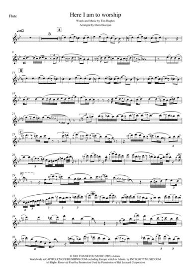 Here I Am To Worship (arr. David Kocijan)
