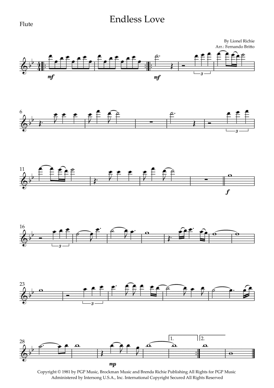 Endless Love (arr. Fernando Britto)