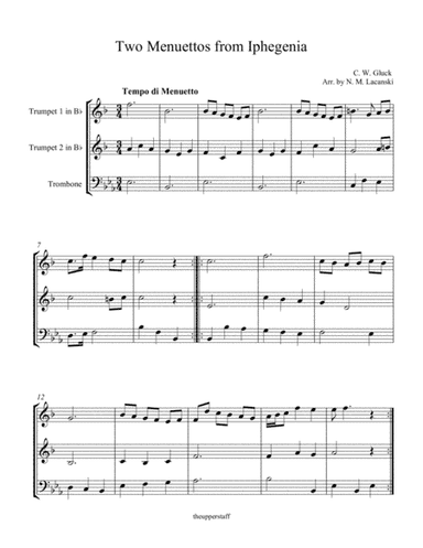 two Menuettos from Iphegenia (arr. Nick Lacanski)