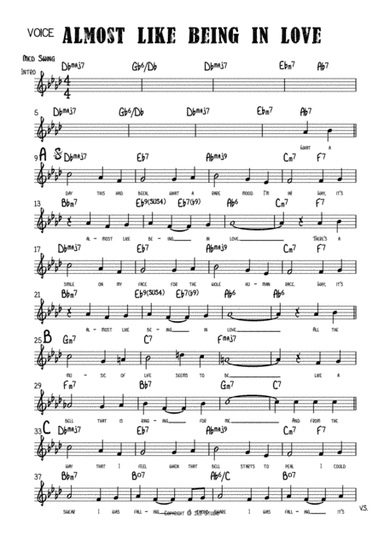 Almost Like Being In Love (arr. Joshua Tindall)