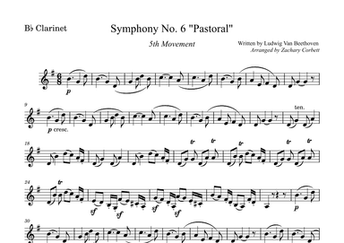 Symphony No. 6 5th Movement (arr. Zachary Corbett)