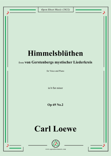 Loewe-Himmelsblüthen,Op 69 No.2,in b flat minor (arr. OSM Press)