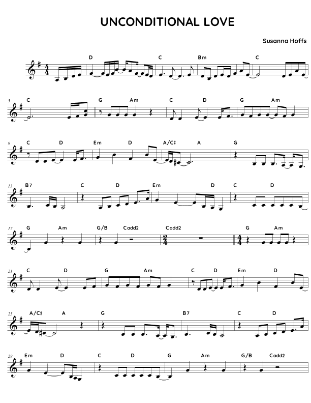 Unconditional Love (arr. Fake book Guy)