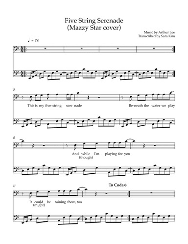 Five String Serenade (arr. Sara Kim)