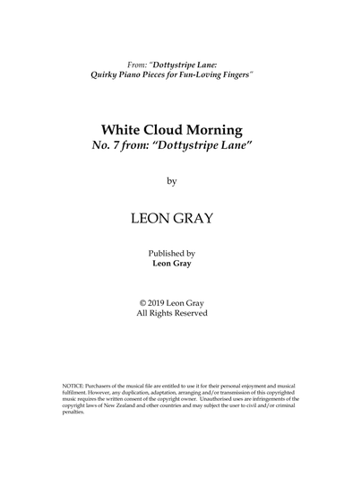 White Cloud Morning (No. 7), Dottystripe Lane © 2019 Leon Gray