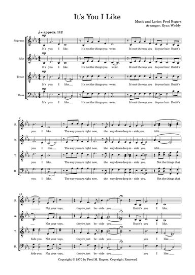 It's You I Like (arr. Ryan Waddy)