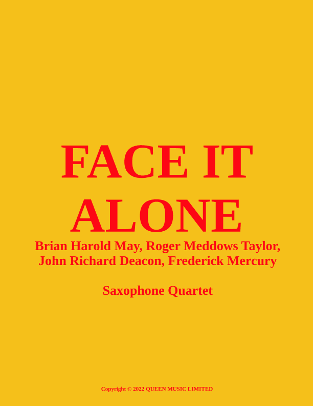 Face It Alone (arr. Jeff Tincher)