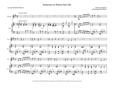 Someone To Watch Over Me (arr. Dominic Meccia)
