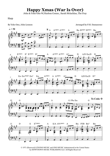 Happy Xmas (war Is Over) (arr. P.H. Damasceno)