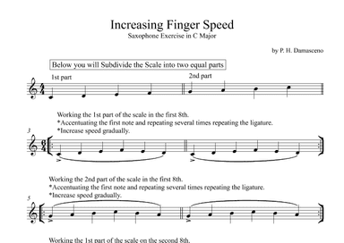 Increasing Finger Speed (Saxophone Exercise in C Major)
