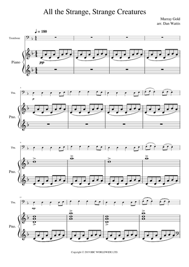 All The Strange Creatures (arr. Dan Wattis)