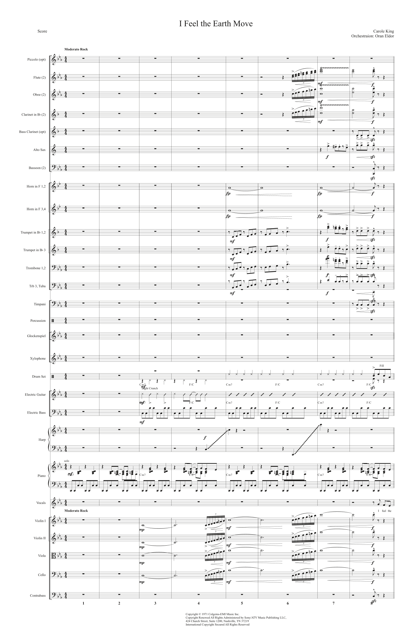I Feel The Earth Move (arr. Oran Eldor)