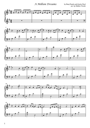 A Million Dreams (arr. Debbie Vinick)