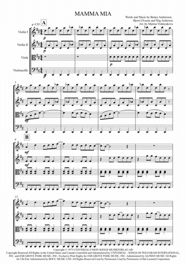 Mamma Mia (arr. Marina Vishnyakova)