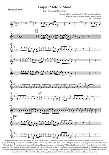 Empire State Of Mind (arr. Fabio Britto)