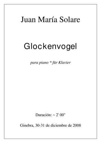 Glockenvogel [piano solo]