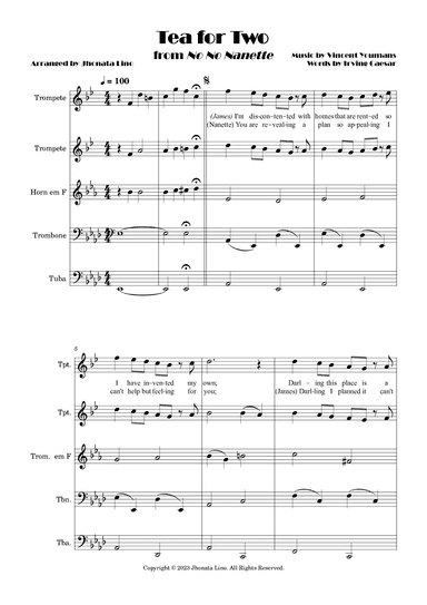 Tea For Two (arr. Jhonata Lino)