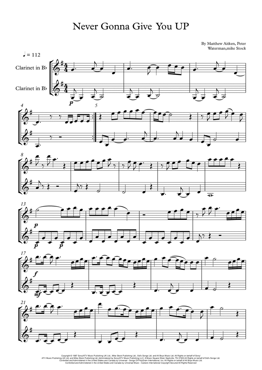 Never Gonna Give You Up (arr. Rebeca Goncalves)