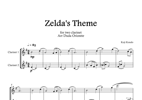 Zelda's Theme (arr. Duda Oriontte)