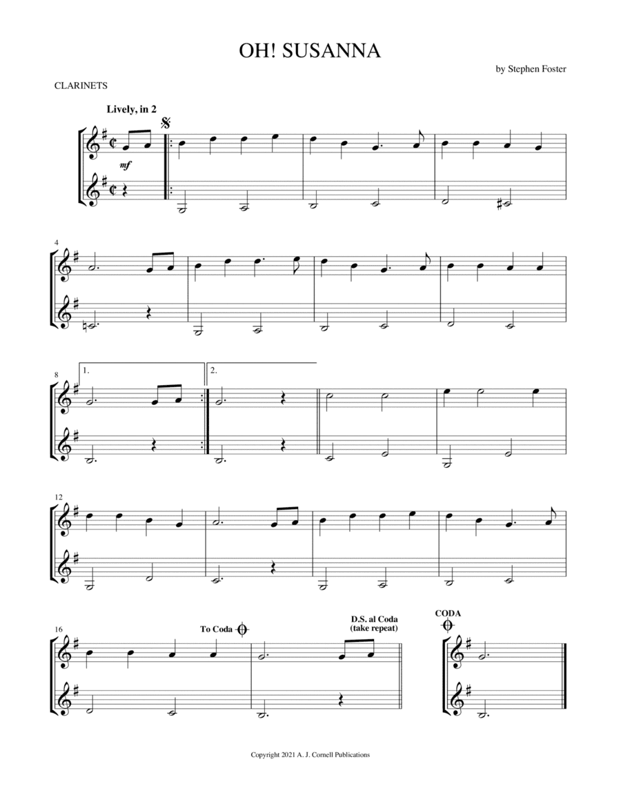 Oh! Susanna (arr. Mark Phillips)