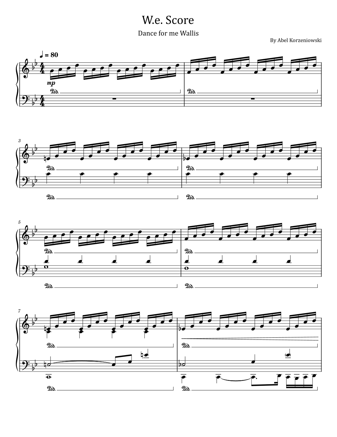 W.e. Score (arr. poon)