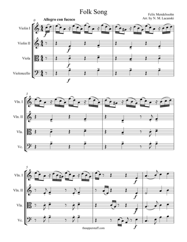 Folk Song (arr. Nick Lacanski)