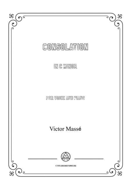 Masse-Consolation in c minor,for Voice and Piano (arr. MSM)