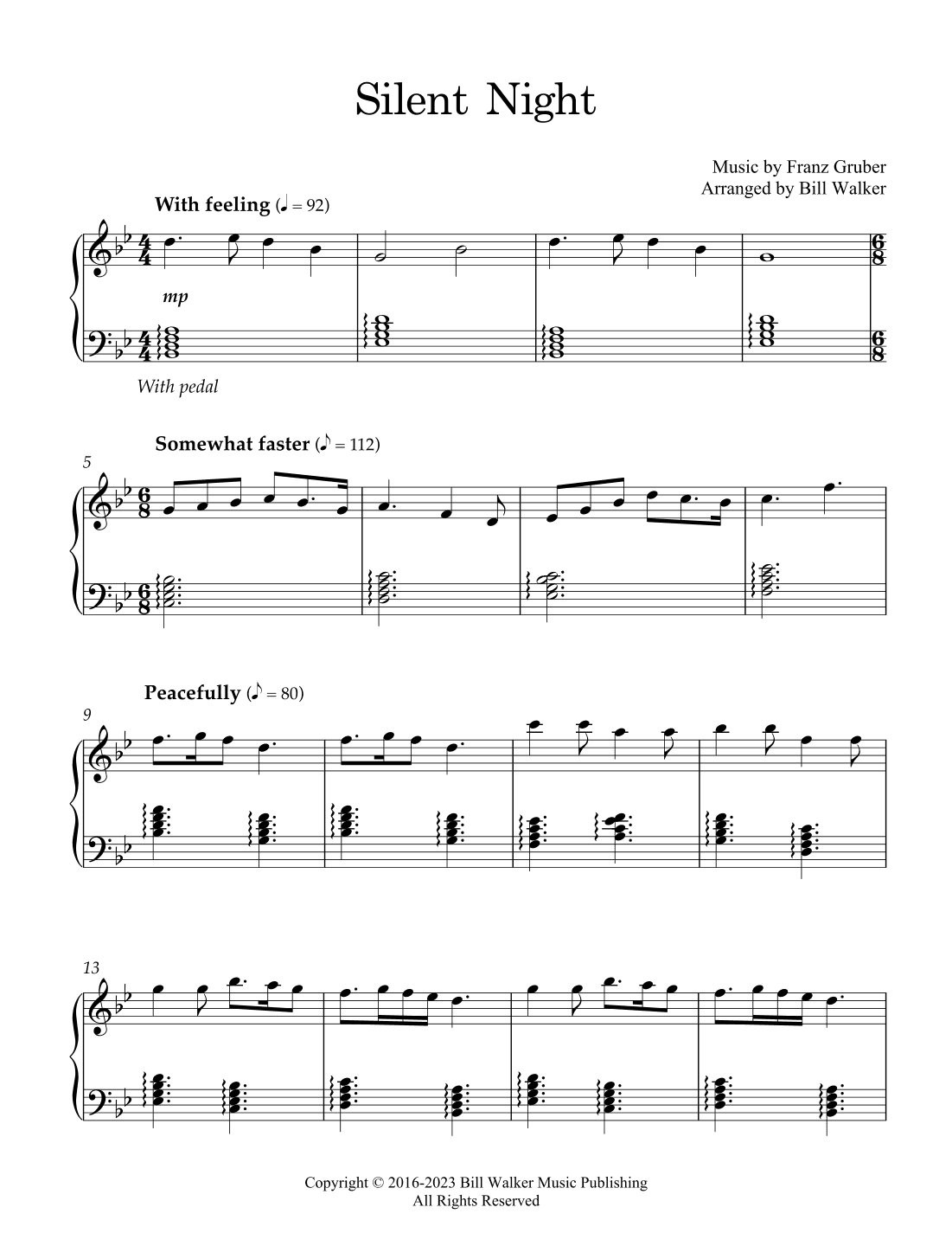 Silent Night (arr. Bill Walker)
