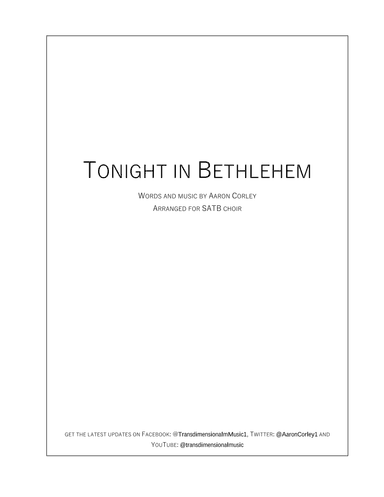 Tonight in Bethlehem (SATB)