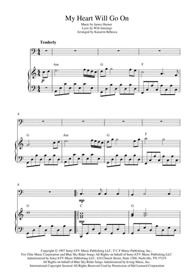 My Heart Will Go On (Love Theme from Titanic) (arr. Kaiserin Rebecca)