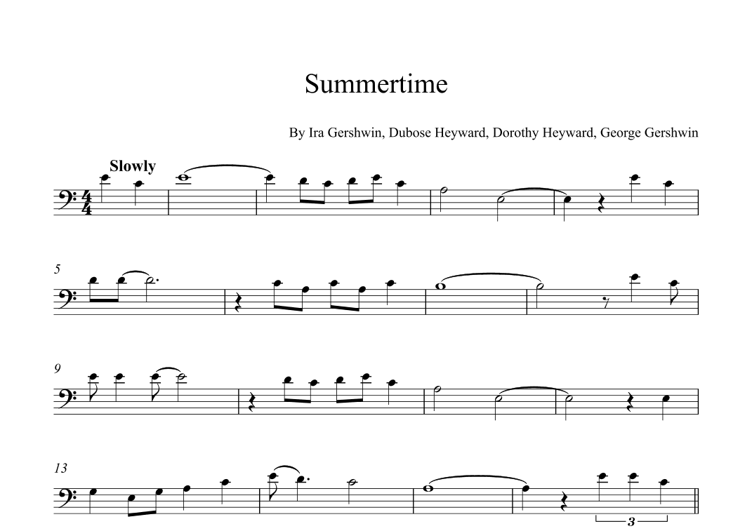 Summertime (arr. Alex Nunes Rodrigues)