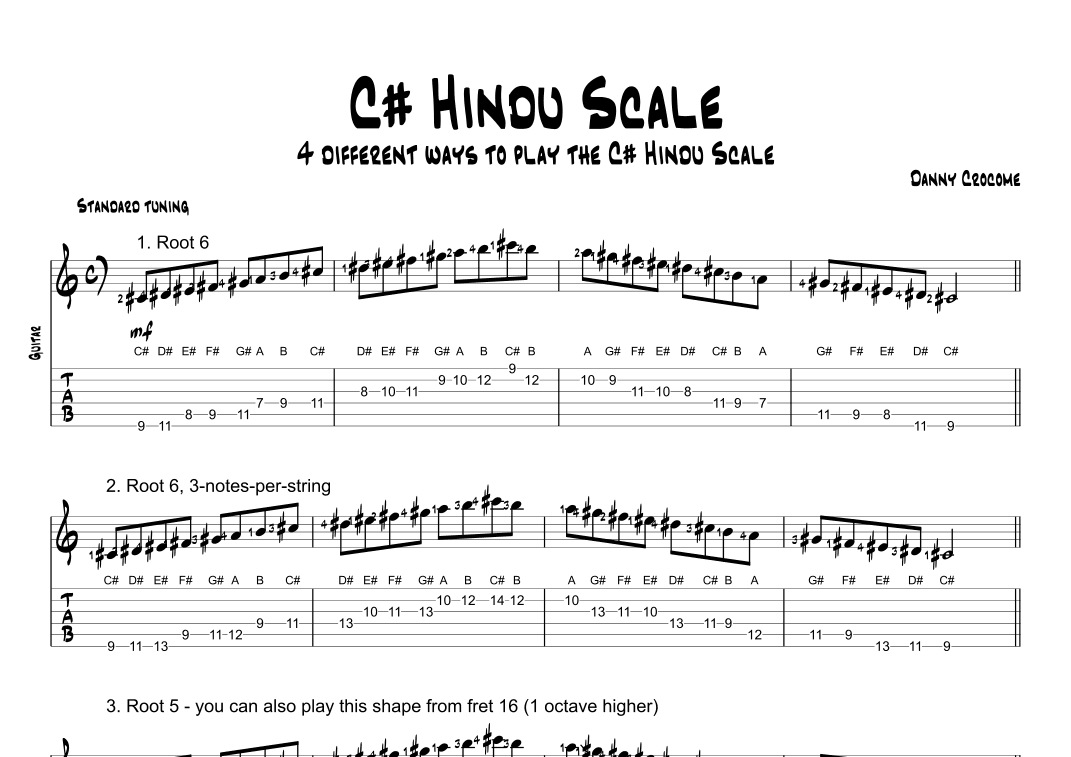 C# Hindu Scale (4 Ways to Play)
