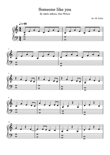 Someone Like You (arr. Magdalena Galka)