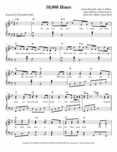 10,000 Hours (arr. Christopher Esther)