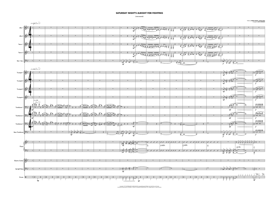 Saturday Night's Alright (for Fighting) (arr. Sam Johnson)